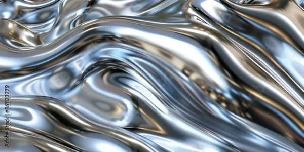 Fototapeta fabric displaying silver sheen and wave pattern for elegant material concept