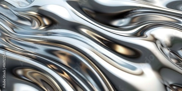 Fototapeta silver sheen and wave pattern on fabric for an elegant material concept