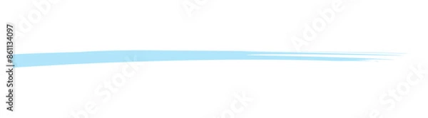 Obraz 手書き風の青い蛍光ペンの細線