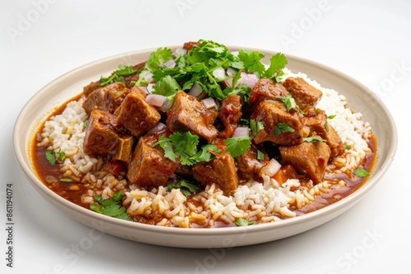 Fototapeta Colorful and Aromatic Carne Adovada with Spiced Pork