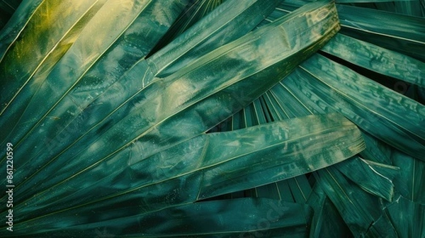 Fototapeta Abstract natural patterns inspired by palm leaves