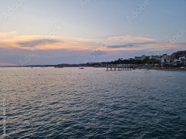 Obraz sea ​​view and clouds at sunset