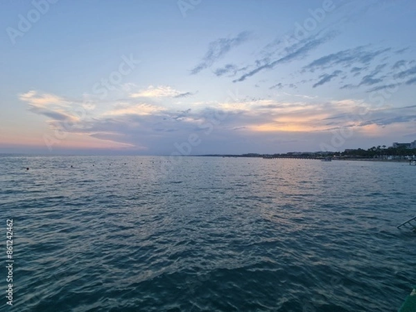 Obraz sea ​​view and clouds at sunset