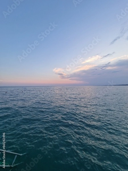 Obraz sea ​​view and clouds at sunset