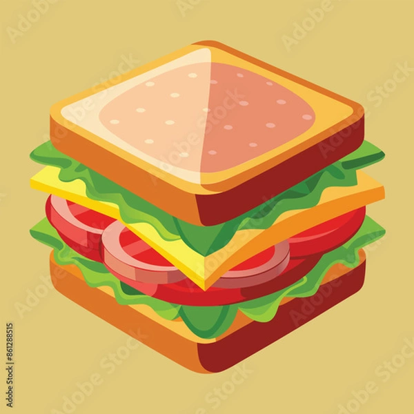 Obraz Sandwich vector art style