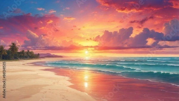 Obraz sunset on the beach