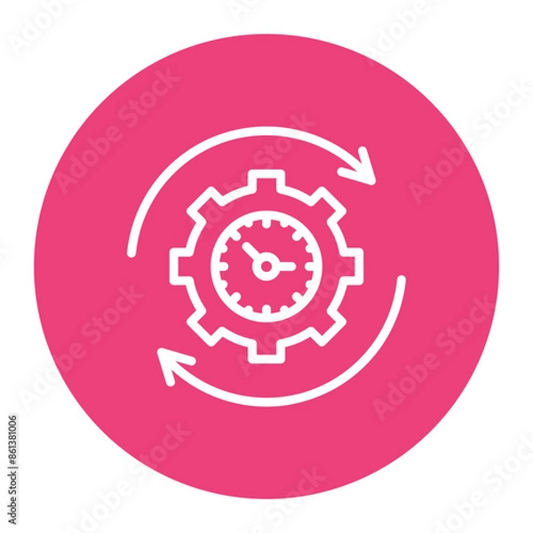 Obraz Capacity Utilization icon vector image. Can be used for Operations Management.