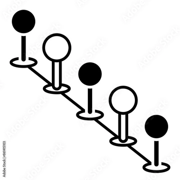 Obraz Location pin icon. Map pin place marker. Location icon. Map marker pointer icon. 