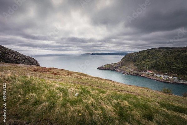 Fototapeta View at Signal Hill Saint John Newfoundland and Labrador Canada on a cloudy day