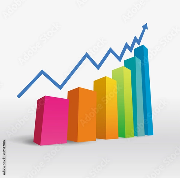 Fototapeta グラフ・売上