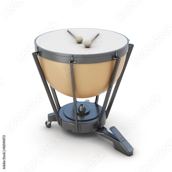Fototapeta Timpani isolated on white background