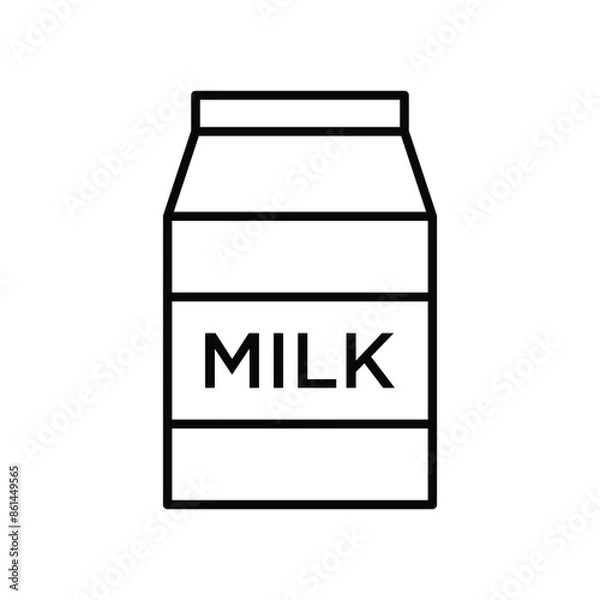 Obraz Milk Bottle Icon Vector Simple Design