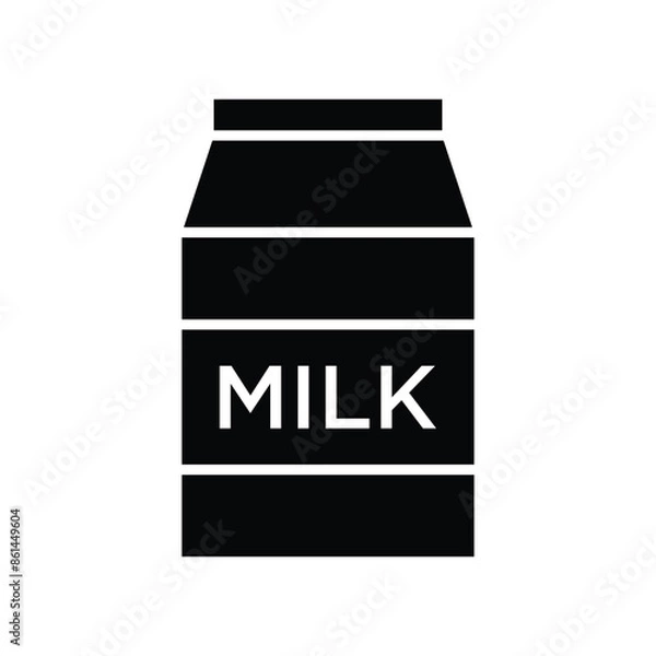 Obraz Milk Bottle Icon Vector Simple Design