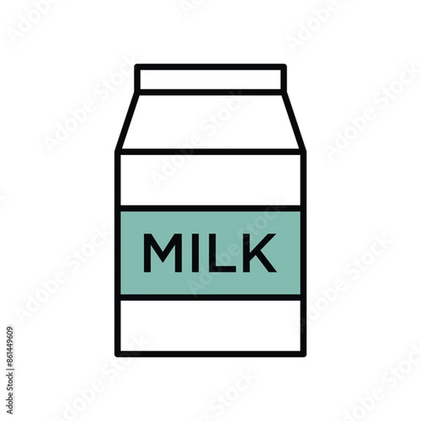Obraz Milk Bottle Icon Vector Simple Design