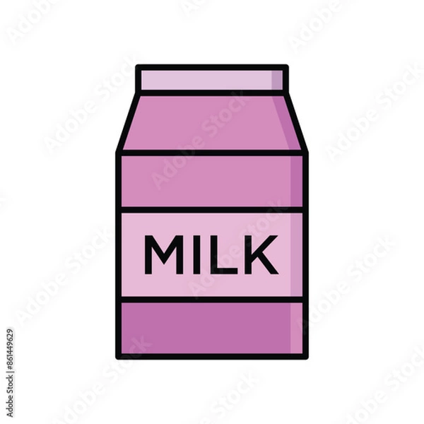 Obraz Milk Bottle Icon Vector Simple Design