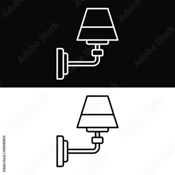 Fototapeta Wall Lamp Icon Vector Simple Design