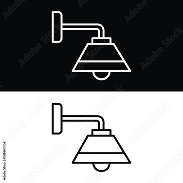 Fototapeta Wall Lamp Icon Vector Simple Design