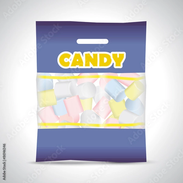 Fototapeta candy marshmallow bag