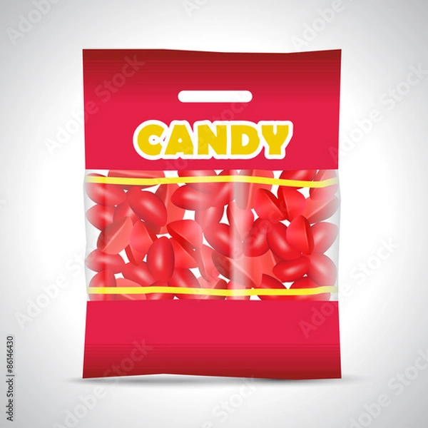 Obraz candy strawberry bag