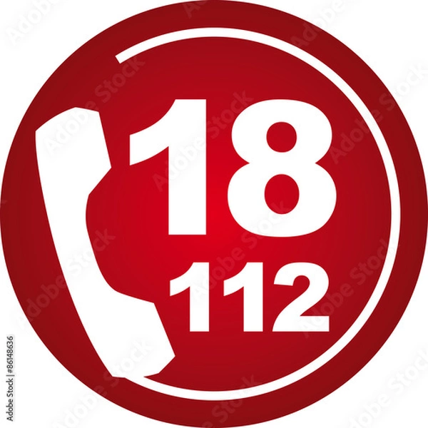 Fototapeta Appel urgence pompiers