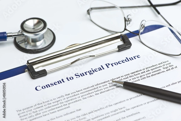 Fototapeta Informed Surgery Consent