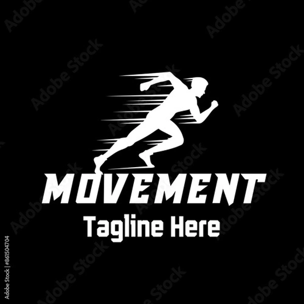 Fototapeta running silhouette