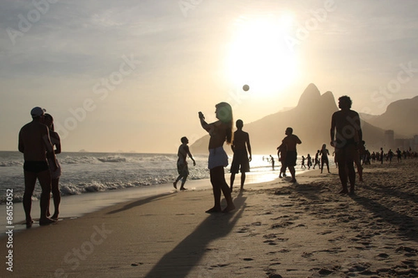 Fototapeta Ipanema Beach Rio de Janeiro Brazil Sunset