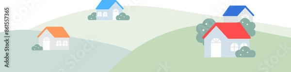 Obraz village background design
