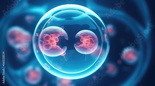 Obraz Cell Division in Action - Visualizing Reproductive Processes