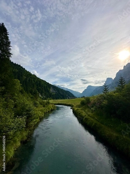 Obraz river in the mountains