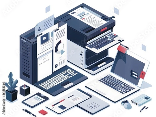 Fototapeta Streamlined Document Processing with Robust Data Safeguards and Intuitive User Experience