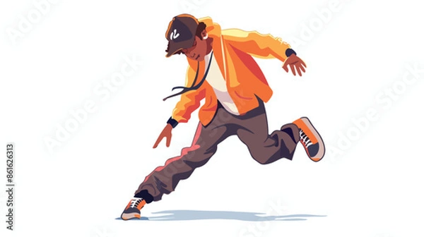 Obraz Street Dancer Boy Character Perform Impressive Moves