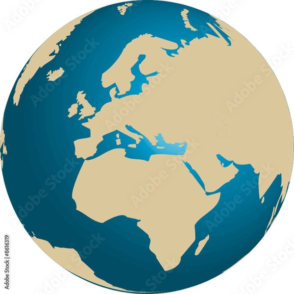 Obraz Globe - Europe et Afrique