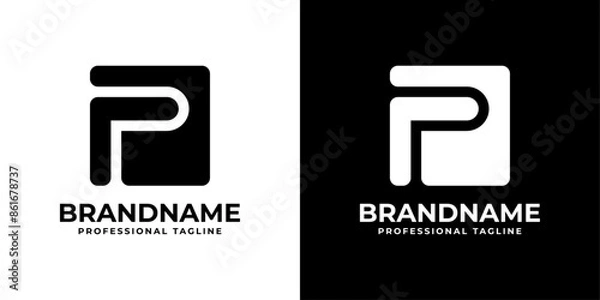Fototapeta Modern Letter P Logo Set, suitable for any business with P initial