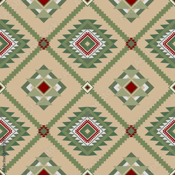 Obraz Decorative vector seamless traditional Design.