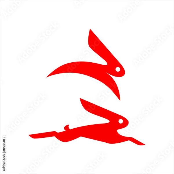 Fototapeta Jumping Rabbits