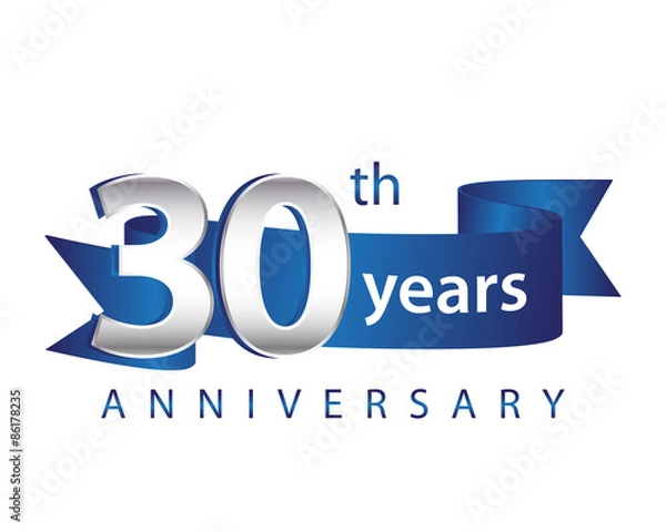 Fototapeta 30 -letnia logo Blue Ribbon