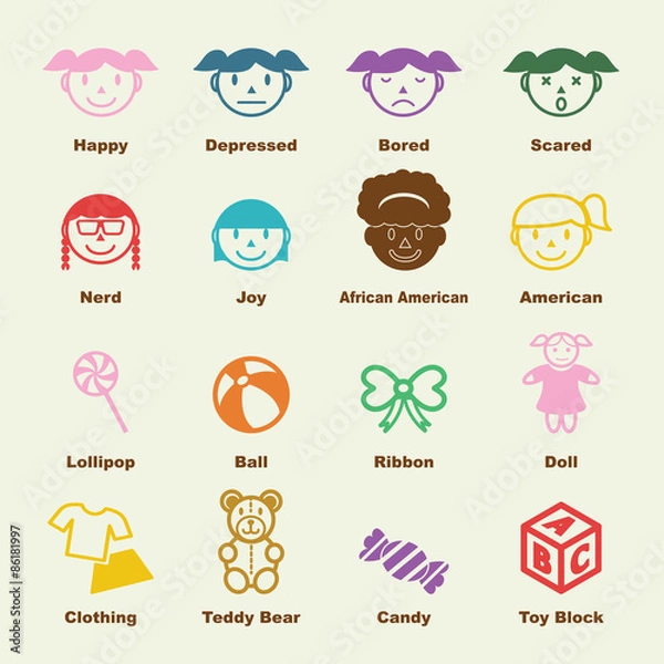 Fototapeta girl elements