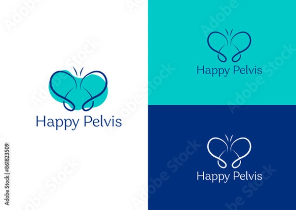 Obraz pelvis butterfly logo design concept