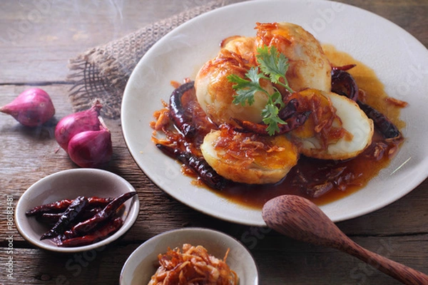 Obraz Egg with Tamarind sweet Sauce