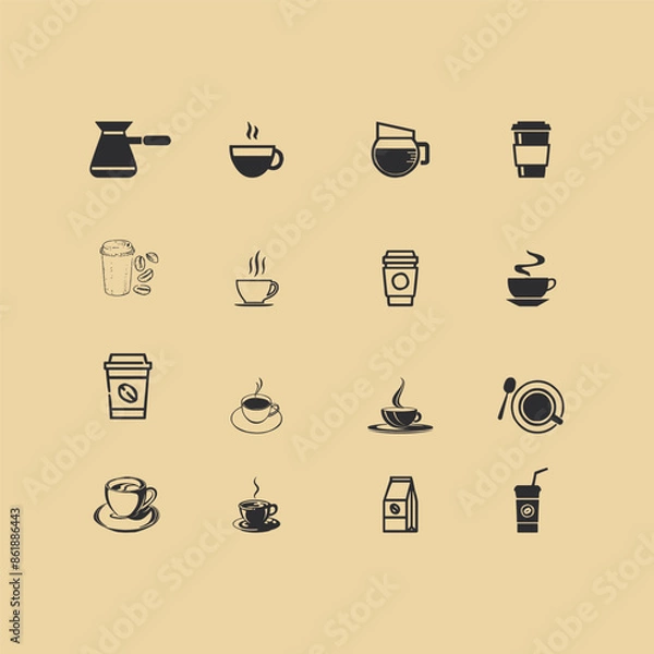 Obraz coffee icons