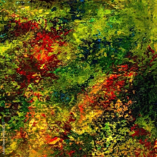 Obraz Hand painted abstract colorful artwork. Modern painting. Abstract colorful paint grunge background. Colored artistic paint wallpaper.