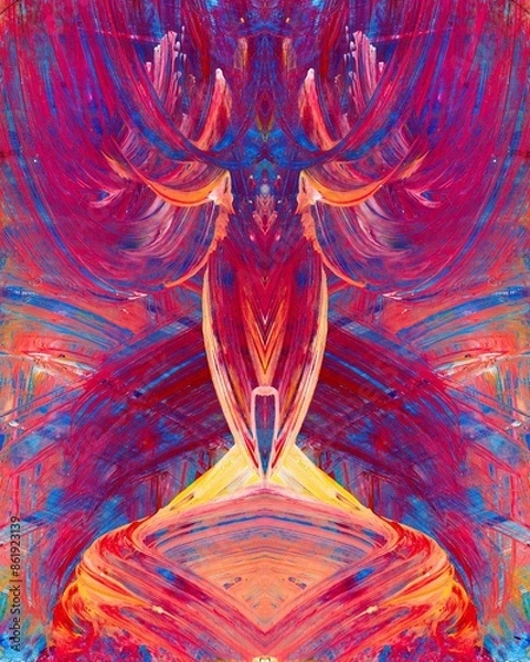 Obraz Hand painted abstract colorful artwork. Modern painting. Abstract colorful paint grunge background. Colored artistic paint wallpaper.