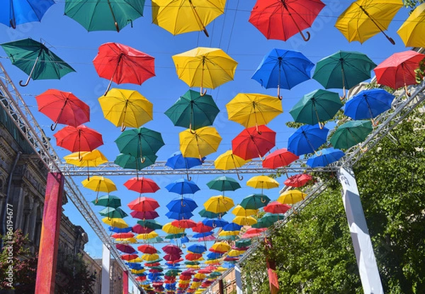 Obraz Аллея разноцветных зонтиков.Санкт-Петербург.