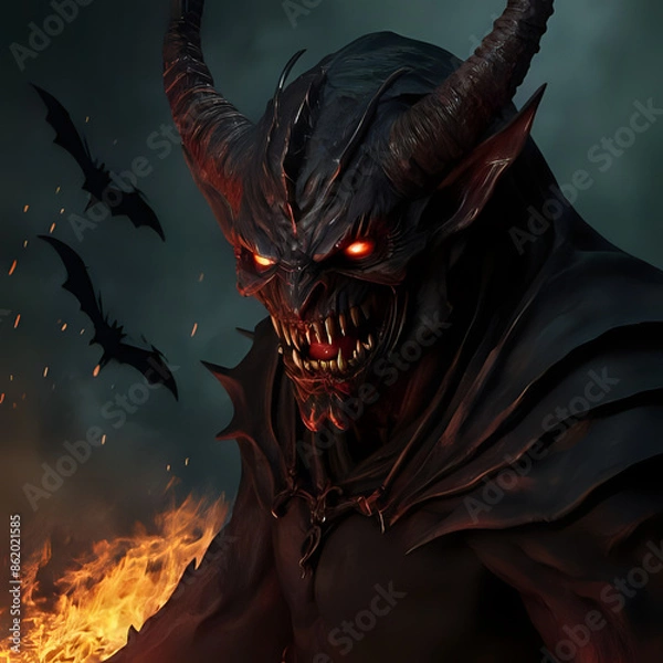 Obraz demon, fallen angel, hell, evil,
