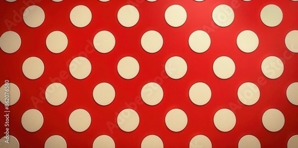 Obraz Retro Polka Dot Pattern. Vintage-inspired polka dot background concept
