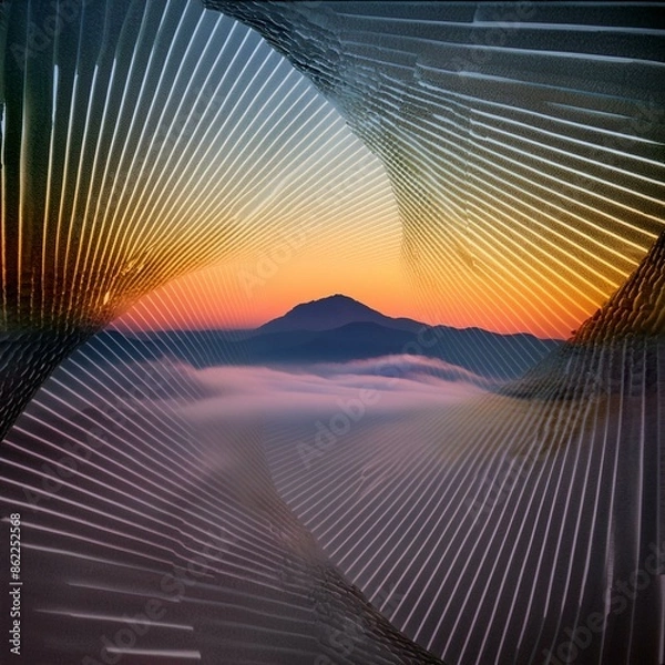 Obraz abstract background with rays of light