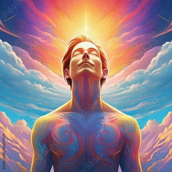 Obraz Person Transcending their Physical Form, dreamy and ethereal