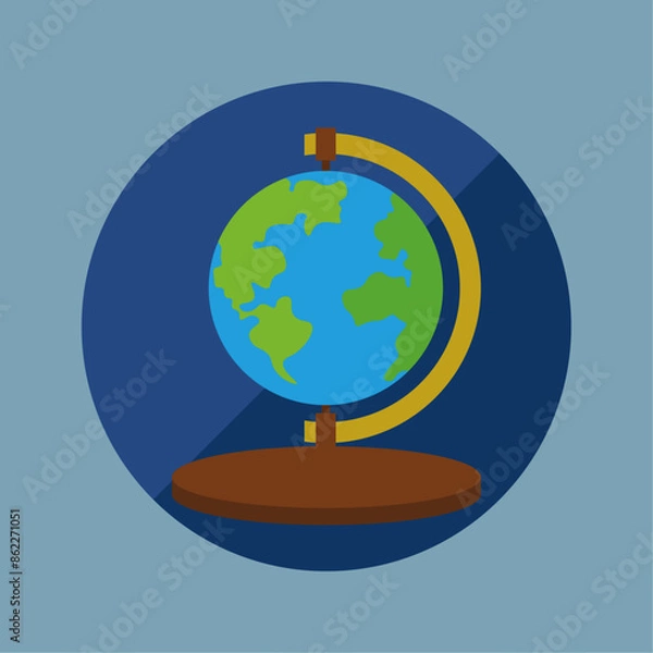 Fototapeta Globe Earth Flat Icon