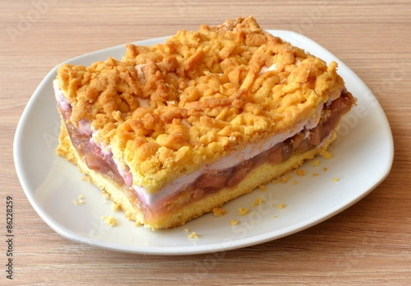 Fototapeta ciasto z rabarbarem